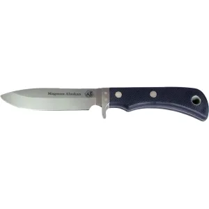 Knives of Alaska Magnum Alaskan Fixed Blade Knife 4.5" Drop Point D2 Bead Blasted Blade Rubber Handle Black