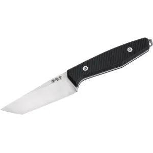 Boker Knives AK1 Fixed Blade Knife 2.99" Tanto Point N690 Satin Blade G-10 Handle Black