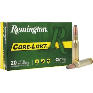 Remington Core-Lokt 308 Winchester Ammo 180 Grain Jacketed Soft Point Case of 200 (10 Boxes of 20)
