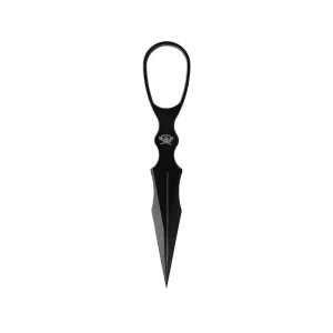 Skallywag Tactical D2 Dagger Fixed Blade Knife 2.5" Dagger D2 Black Blade D2 Handle Black