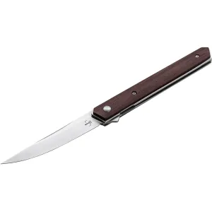 Boker Knives Kwaiken Air Pocket Knife 3.54" Drop Point VG-10 Satin Blade Cocobolo Handle Wood