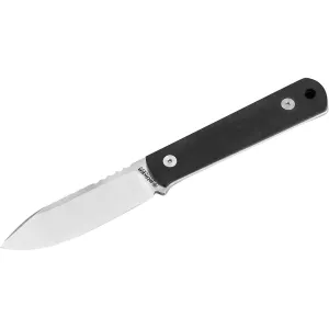 Boker Knives BFF Packlite Fixed Blade Knife 2.68" Drop Point CPM MagnaCut Stonewashed Blade Richlite Handle Black