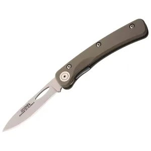 Knives of Alaska Featherlite Hunter Pocket Knife 3" Drop Point D2  Blade G-10 Handle OD Green with Pocket Clip