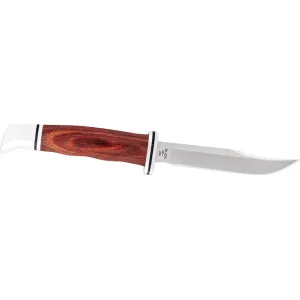 Buck Knives 102 Woodsman Heritage Series Fixed Blade Knife 4" Clip Point 420HC Satin Blade Cocobolo Handle