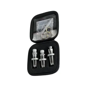 Double Alpha Carbide 9mm Luger Sizing, Bullet Seating, Factory Crimp 3 Die Set