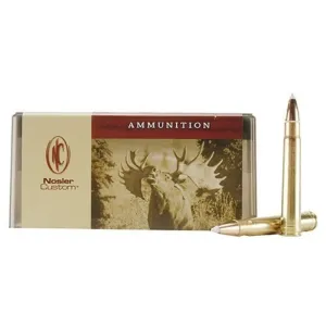 Nosler Custom 375 H&H Magnum Ammo 260 Grain Nosler AccuBond Bonded Polymer Tip Box of 20