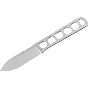 Boker Knives BFF Packlite Fixed Blade Knife 2.68" Drop Point CPM MagnaCut Stonewashed Blade Steel Handle Steel Stonewash