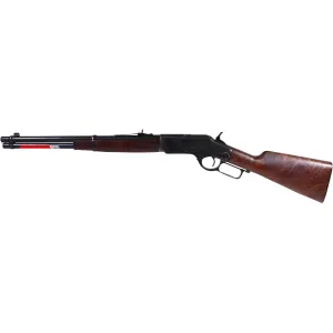 Winchester 1873 Deluxe Saddle Ring Lever Action Rifle 357 Magnum 18" Blued Barrel Case Hardened Frame Walnut Stock Straight Grip