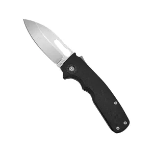 Demko Knives Shark-Cub Pocket Knife 2.5" Drop Point AUS-10 Satin Blade Glass Reinforced Nylon (GRN) Handle Black