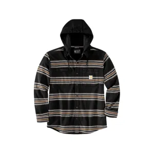 Carhartt Men's Rugged Flex Relaxed Fit Fleece Lined Hooded Shirt Jacket Carhartt Brown/Black Large Tall