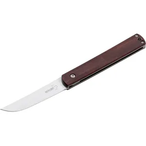 Boker Knives Wasabi Pocket Knife 2.83" Drop Point 440C Satin Blade Cocobolo Handle Wood
