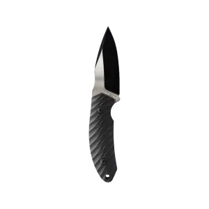 Skallywag Tactical Crows Nest Fixed Blade Knife 3.5" Drop Point 440C Black PVD Blade G-10 Handle Black