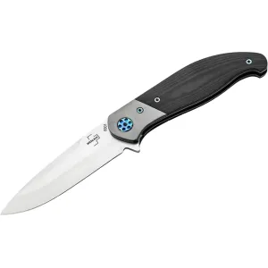 Boker Knives Undertow Pocket Knife 3.43" Drop Point D2 Satin Blade G-10 Handle Black