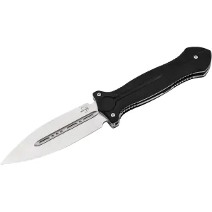 Boker Knives Cheus Pocket Knife 3.54" Spear Point VG-10 Satin Blade G-10 Handle Black