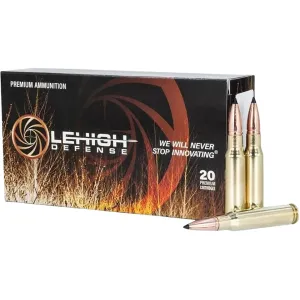 Lehigh Defense Tipped Xtreme Chaos 308 Winchester Ammo 165 Grain Polymer Tip Lead Free Box of 20