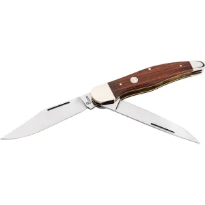 Boker Knives Traditional Series 2.0 Hunter Pocket Knife 3.84" Clip Point, Drop Point 1095 Satin Blade Rosewood Handle Bronze