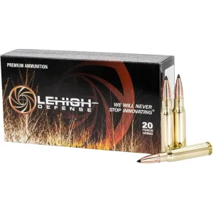 Lehigh Defense Tipped Xtreme Chaos 308 Winchester Ammo 175 Grain Polymer Tip Lead Free Box of 20