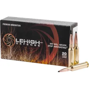 Lehigh Defense Tipped Maximum Expansion 6.5 Creedmoor Ammo 120 Grain Polymer Tip Lead Free Box of 20