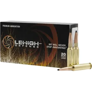 Lehigh Defense Tipped Controlled Chaos 6.5 Creedmoor Ammo 120 Grain Polymer Tip Lead Free Box of 20