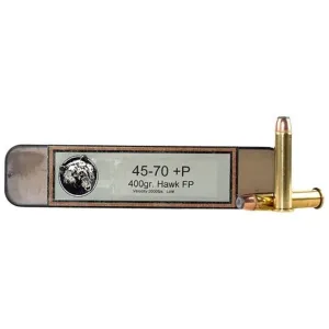 Grizzly Cartridge High Performance Rifle 45-70 Government +P Ammo 405 Grain Bonded Flat Nose Box of 20