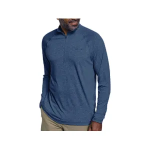 Orvis Men's Dricast Quarter Zip Shirt Pacific Blue XL