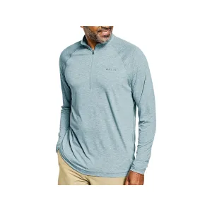 Orvis Men's Dricast Quarter Zip Shirt Blue Mist Large