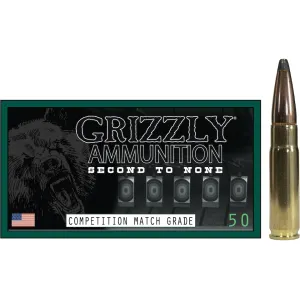 Grizzly Cartridge High Performance Rifle 300 AAC Blackout (7.62x35mm) Ammo 150 Grain Jacketed Soft Point Box of 50