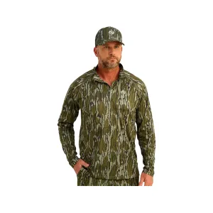 Nomad Men's Mirage Quarter Zip Shirt Mossy Oak Bottomland Large