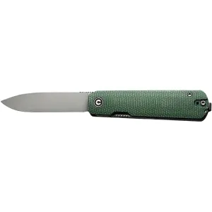 CIVIVI Sendy Pocket Knife 2.83" Drop Point Nitro-V Satin Blade Canvas Micarta Handle Green