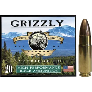 Grizzly Cartridge Sub-Sonic 458 Socom Ammo 550 Grain Full Metal Jacket Box of 20