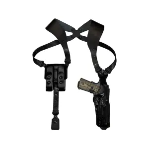 Galco VHS 4.0 Shoulder Holster Ambidextrous Glock 20, 21, Springfield Echelon Leather Black
