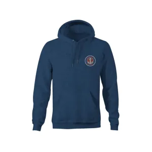 Grundens Men's Displacement DWR Hoodie Heather Navy XS