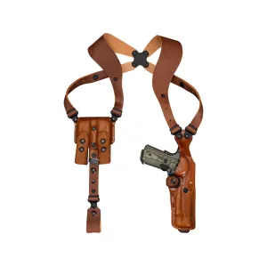 Galco VHS 4.0 Shoulder Holster Ambidextrous Glock 20, 21, Springfield Echelon Leather Tan