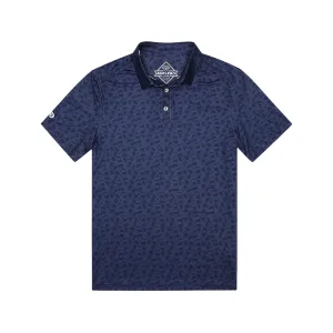 Burlebo Men's Performance Short Sleeve Polo Stars and Stripes Medium