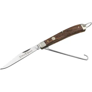 Boker Knives Traditional Series 2.0 Bird Knife Pocket Knife 3.25" Clip Point D2 Satin Blade Tulip Wood Handle Brown