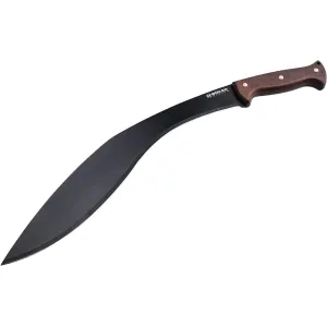 Boker Knives Kukri Machete 15.16" Kukri 420 Black Blade Wood Handle Brown