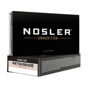 Nosler Match Grade 22 Creedmoor Ammo 85 Grain Nosler RDF Jacketed Hollow Point Box of 20