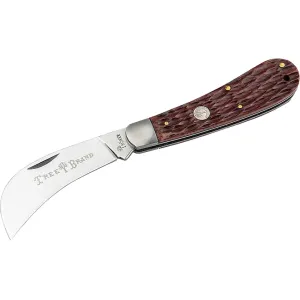 Boker Knives Traditional Series 2.0 Hawkbill Pocket Knife 3" Hawkbill D2 Satin Blade Bone Handle Brown