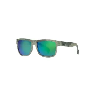 Huk Men's Clinch Polarized Sunglasses Matte Southern Tier Subphantis Green Mirror Lens