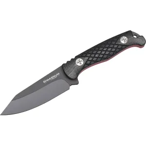 Boker Knives Life Fixed Blade Knife 3.94" Clip Point 440A Black Blade G-10 Handle Black