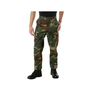 Rothco Men's Tactical BDU Pants Woodland Camo Medium