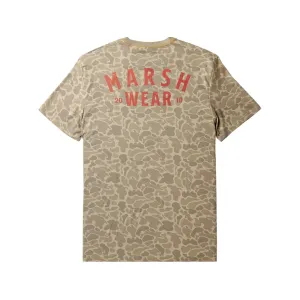 Marsh Wear Men's Stackhouse Hagood Short Sleeve Crew Neck T Shirt Khaki Mallard Camo Large