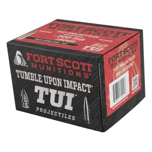 Fort Scott Munition SCP2 TUI 30 Caliber (308 Diameter) Bullets 190 Grain Solid Box of 50