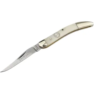 Boker Knives Traditional Series 2.0 Texas Toothpick Pocket Knife 2.29" Clip Point D2 Satin Blade Bone Handle White