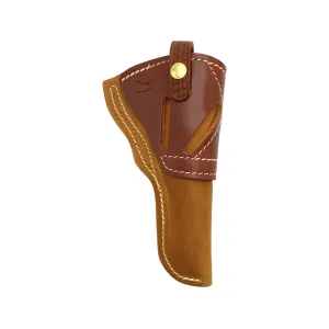 Hunter Range Rider OWB Holster Ambidextrous Ruger Vaquero, Blackhawk, S&W Model 10, Model 19, Heritage .22 Rough Rider Leather Brown