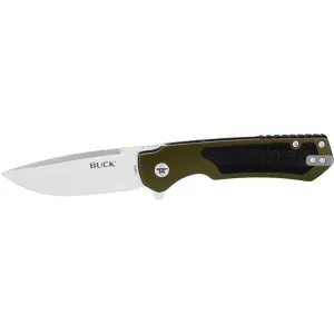 Buck Knives 714 Stinger Pocket Knife 3" Drop Point D2 Satin Blade Aluminum Handle Green