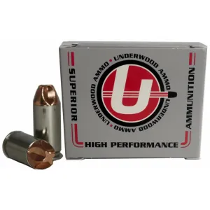 Underwood Xtreme Defender 40 S&W Ammo 100 Grain Lehigh Xtreme Defense Fluted Lead Free Box of 20