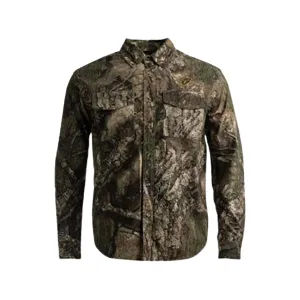 Blocker Outdoors Men's Finisher Fused Field Shirt Mossy Oak Original Bottomland Large