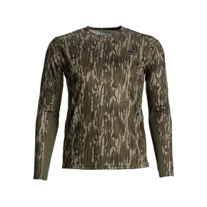 Blocker Outdoors Men's Finisher Turkey Performance Long Sleeve Crew Neck Shirt Mossy Oak Bottomland Medium