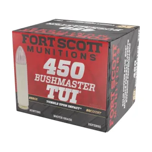 Fort Scott Munitions TUI 450 Bushmaster Ammo 250 Grain Solid Lead Free Box of 20